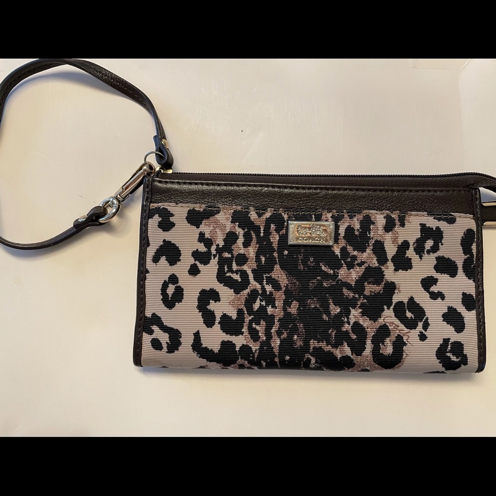 Coach Leopard Print Wristlet